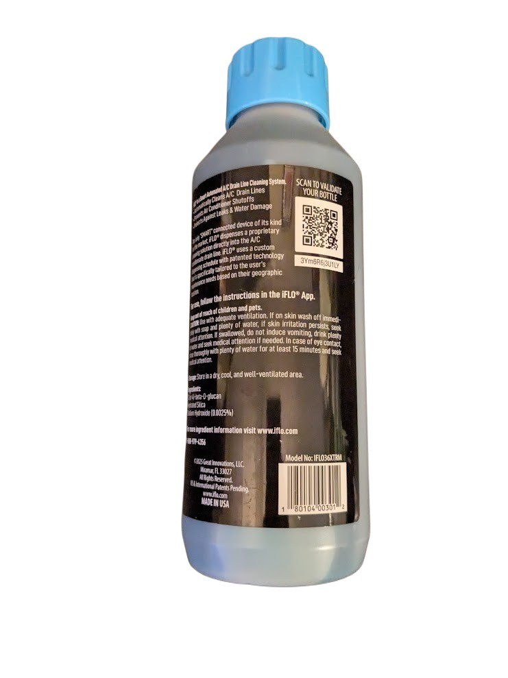 iFLO Extreme AC Drain Line Cleaner 36oz Cartridge 6-9 Month Supply