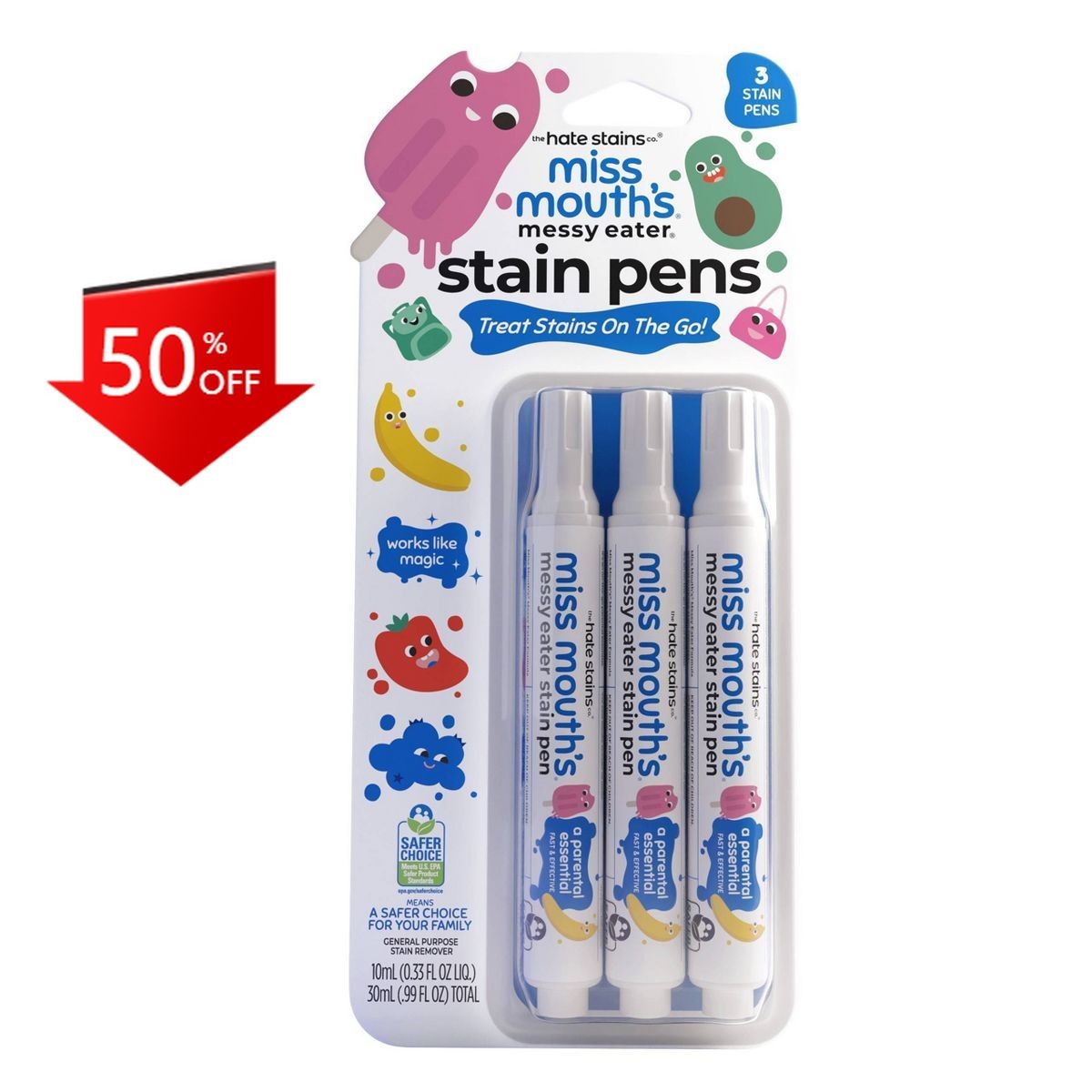 Miss Mouth’s Messy Eater Stain Treater Pen 3pk