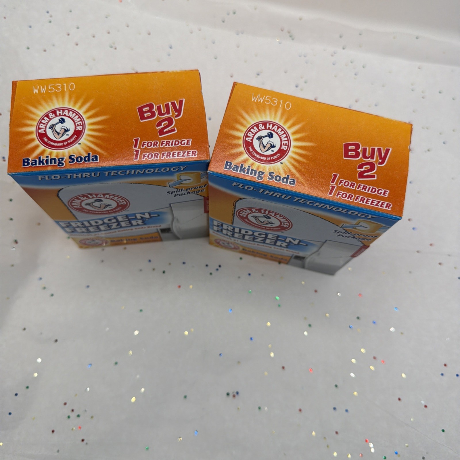 Arm & Hammer Fridge-N-Freezer Baking Soda Odor Absorber 14 Oz (2 Pack) New