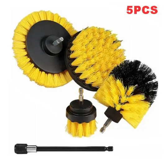 37/22/5 Pieces Car Electric Cleaning Brush Drill Brush Set for Car Polisher