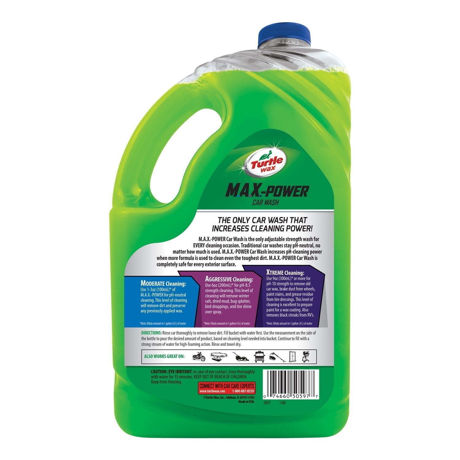 100 Oz 3 Levels of Cleaning Car Wash Removes Stuck On Bugs Mud Stains And Salt