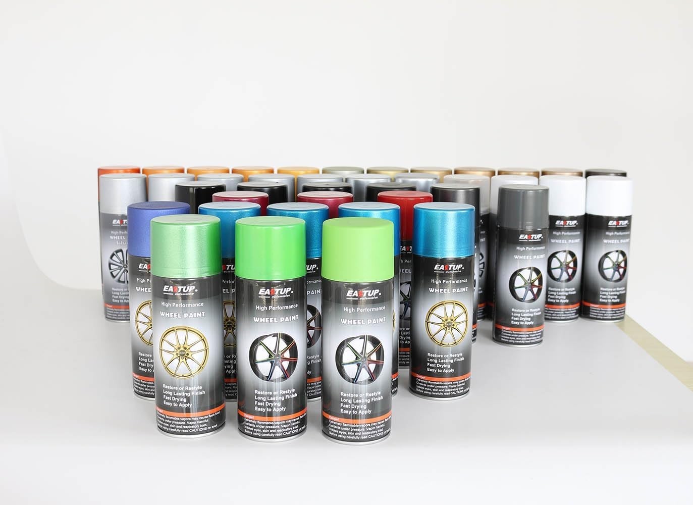 Metallic Acrylic Wheel Spray Paint – Flash Silver, 12.8 Oz, Quick Dry