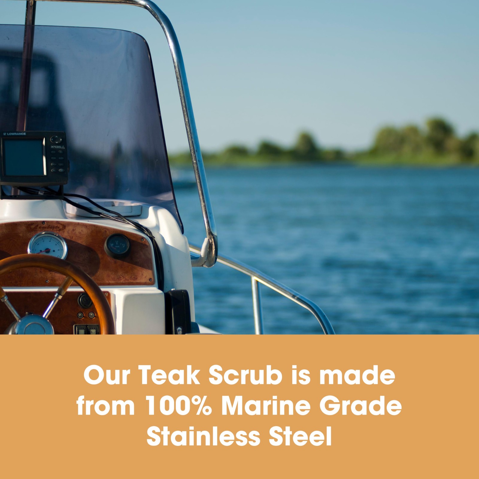 Teak Scrub for Outdoor Wood Furniture, Boats & Showers | Clean, Brighten Wood