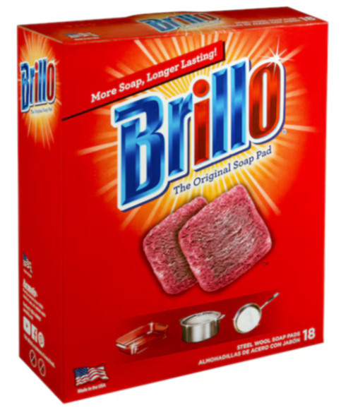Brillo Steel Wool Scouring Soap Pad 18 -Pack Pots Pans Dishes Kitchen Grill NEW