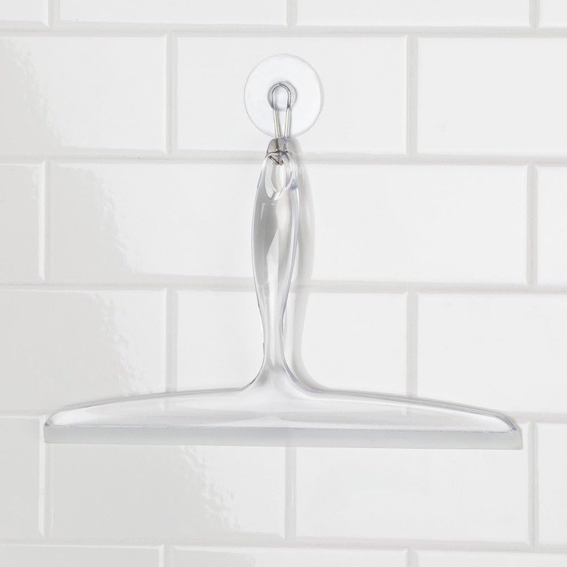 Shower Squeegee W/ Suction Hook Bathroom Water Cleaner Tool Efficient Storage US