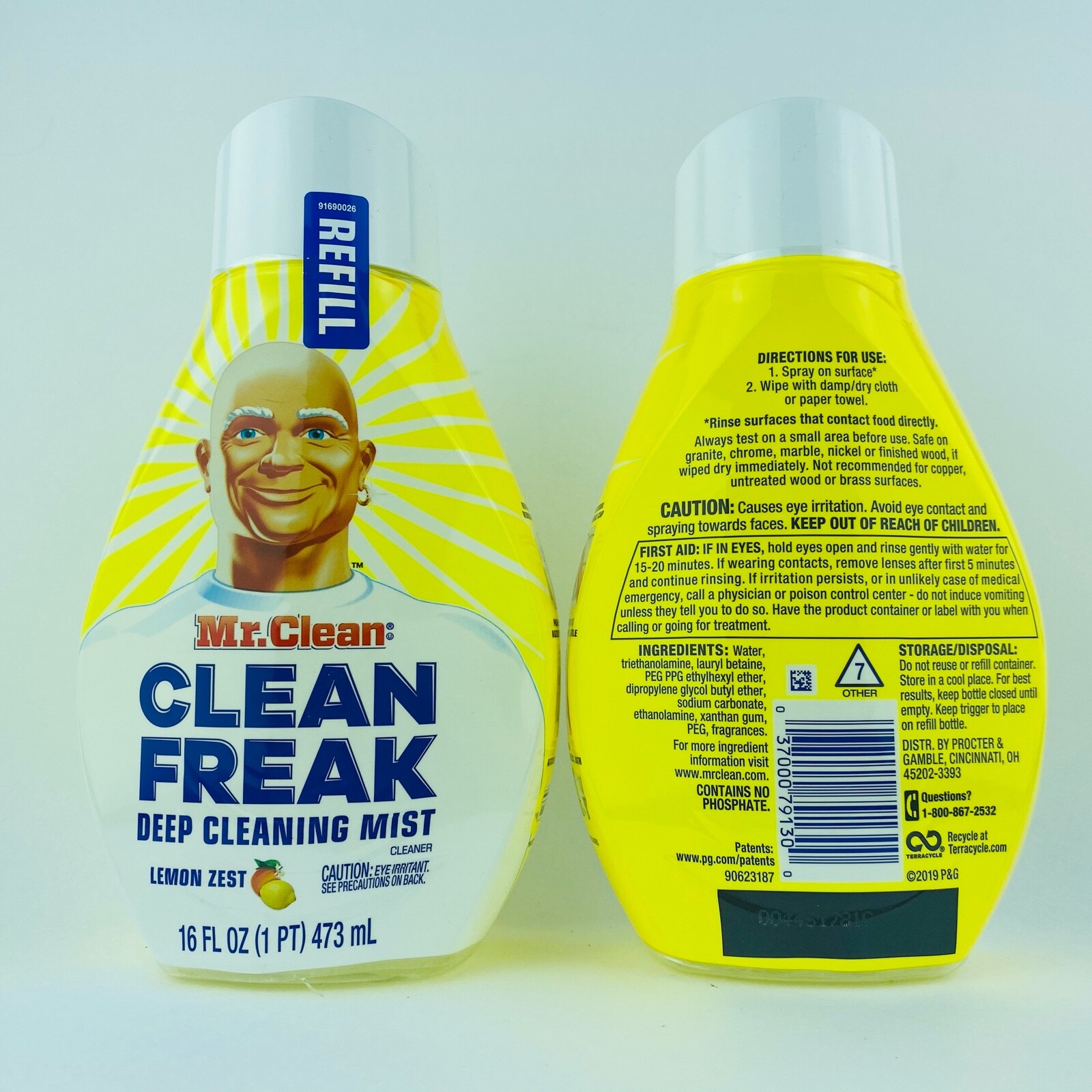2-Pack Mr. Clean Clean Freak Deep Cleaning Mist Lemon Zest 16 fl.oz Refill