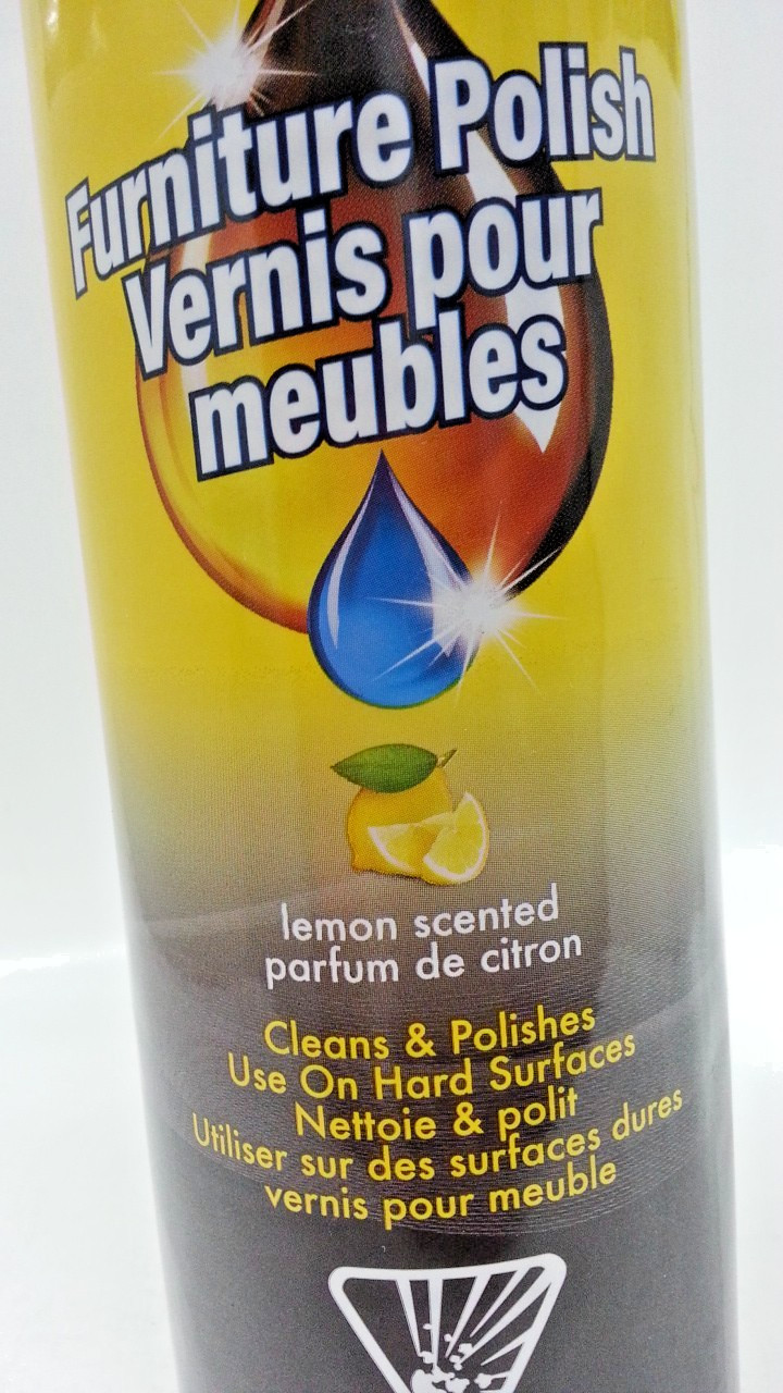 2 x Domestic/Industrial Lemon Scented Furniture Polish 16 oz Each Cleans/Polish