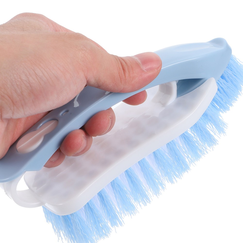 Sneaker Cleaning Brush with Firm Dense Bristles and Lightweight Curved Handle
