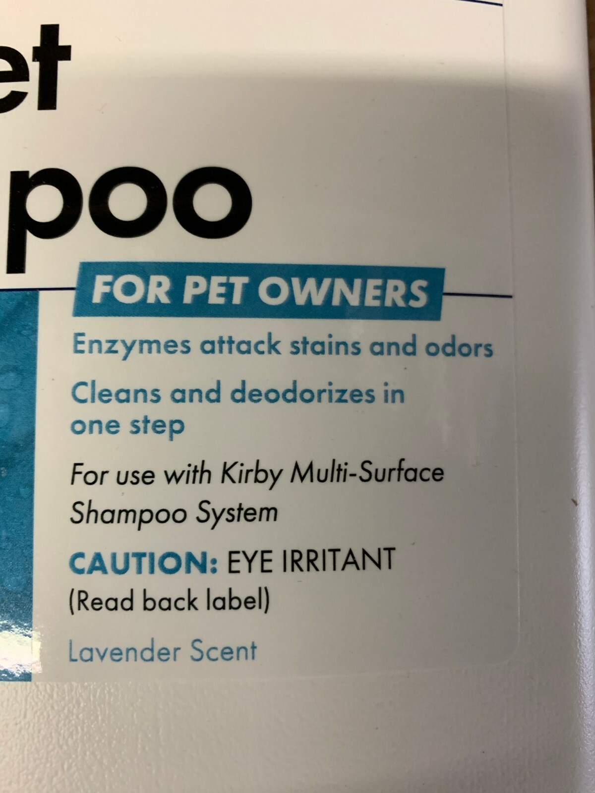Genuine KIRBY VACUUM ONE GALLON Pet Owners SHAMPOO 237507S