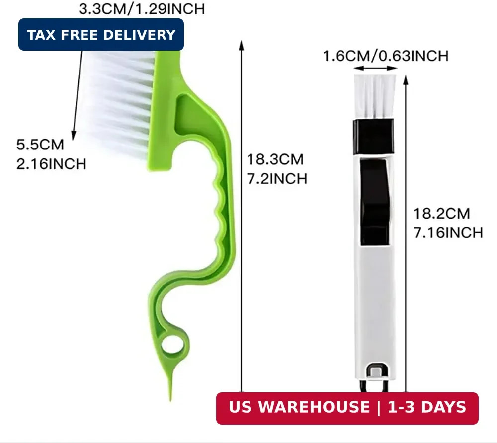 Crevice Gap Cleaning Brush Tool, 6pcs Hand-held Groove Gap Cleaning Tools, 2 in