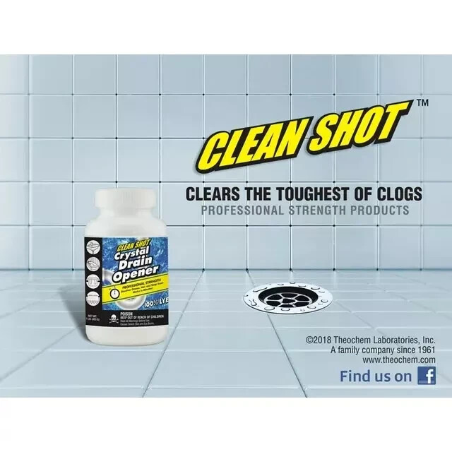 Clean Shot Crystal Drain Opener 1lb