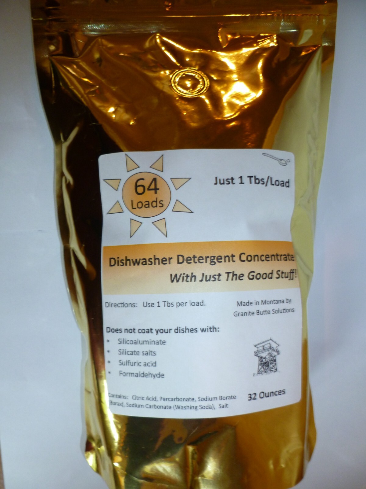 Dishwasher Detergent Concentrate – No artificial scents; Great on Stains