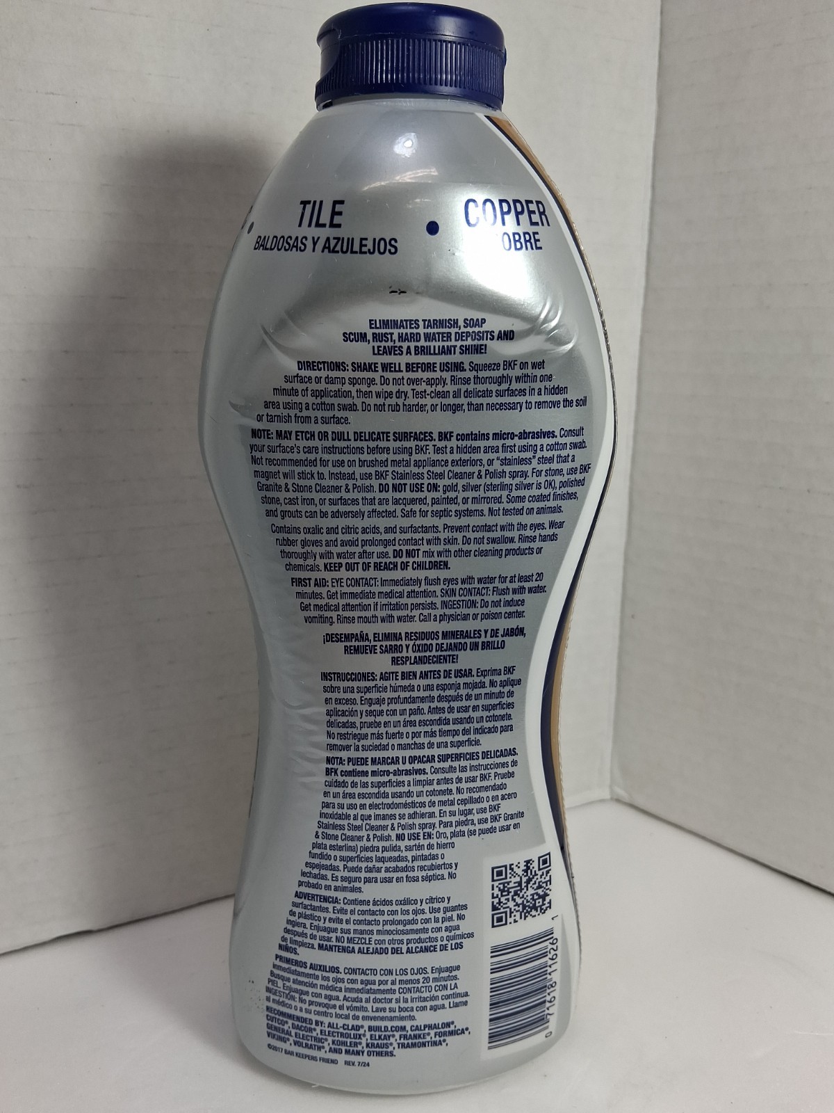 2 BAR KEEPERS FRIEND Soft Cleanser Multi Use Hard Surface Cleaner 26oz Gel New