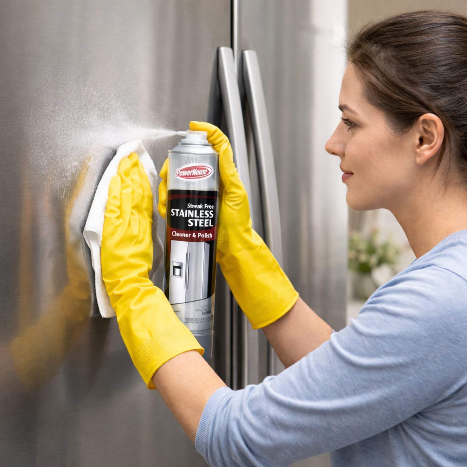 17oz Stainless Steel Cleaner Polish Spray Streak Free Shine Kitchen Appliance Ca