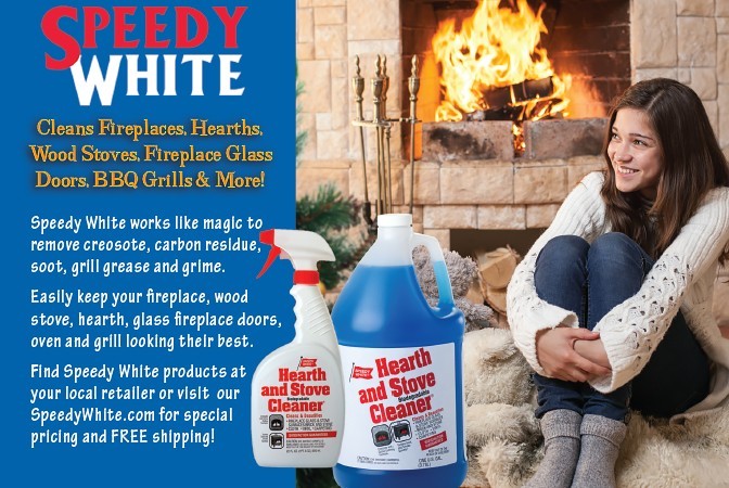 TWO 22oz. bottles – Speedy White Fireplace & Stove Cleaner for creosote/soot