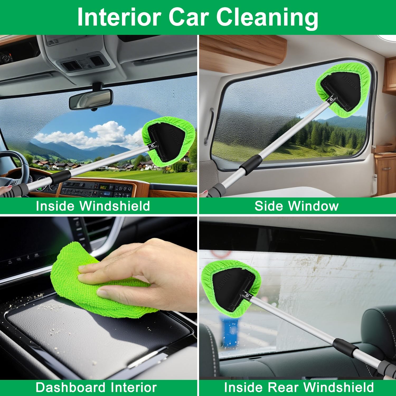 XINDELL 29-inch Windshield Cleaner Tool – Car Interior Window Cleaning Kit wi…