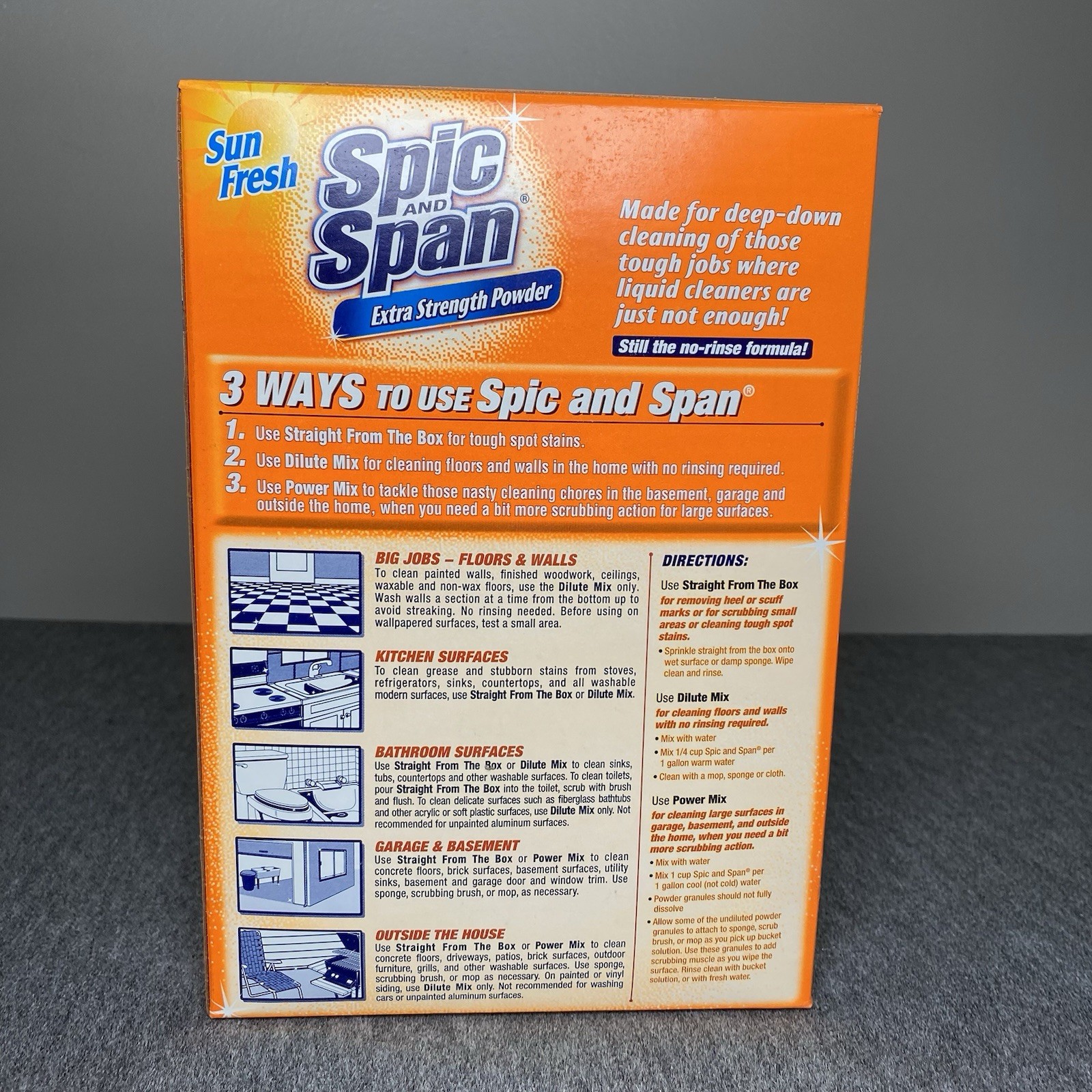 NEW Spic and Span Extra Strength Powder Sun Fresh 1 Box 27 oz