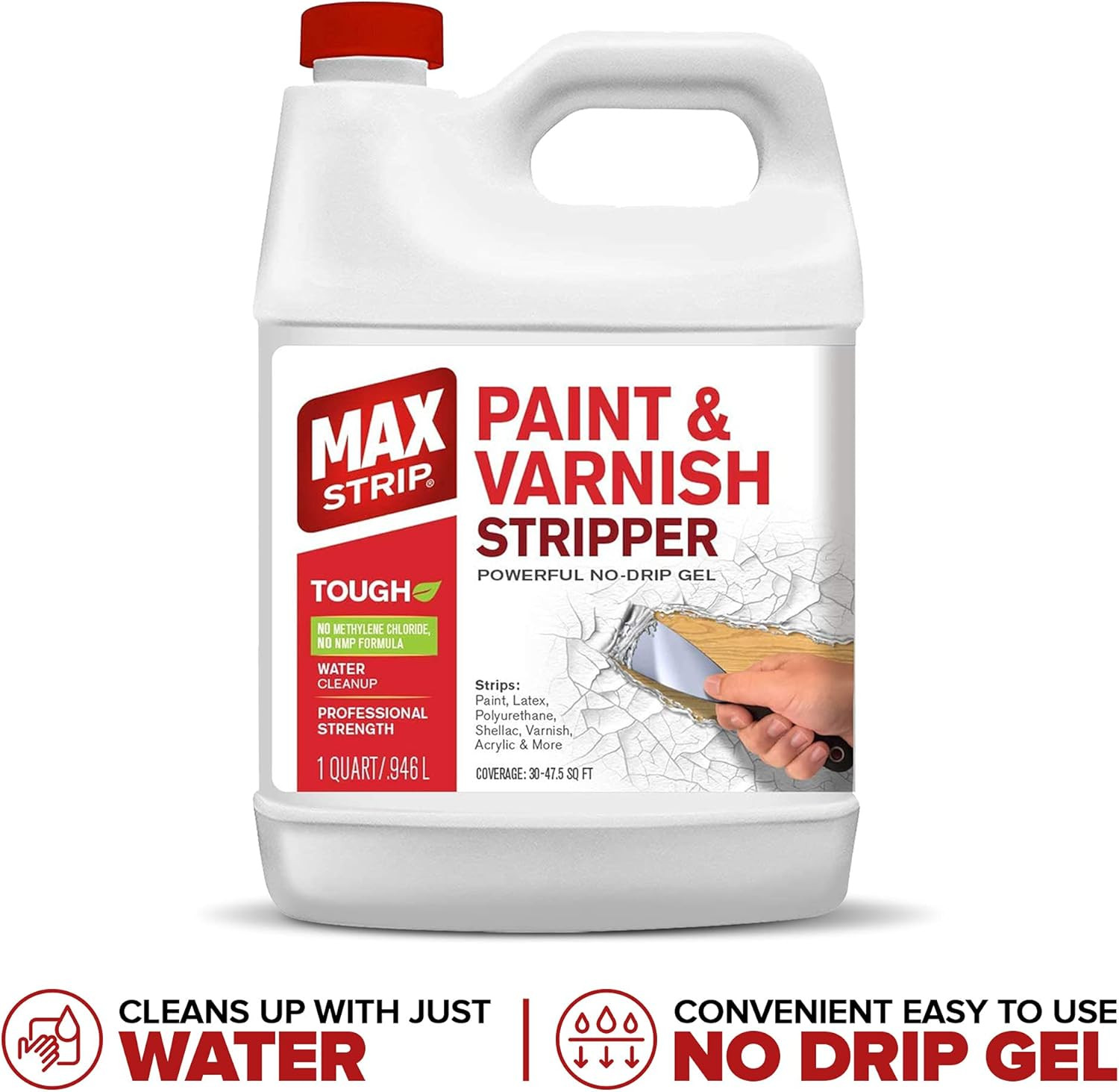 Professional Strength Paint and Varnish Stripper – 1 Gallon – Strips Paint, Late