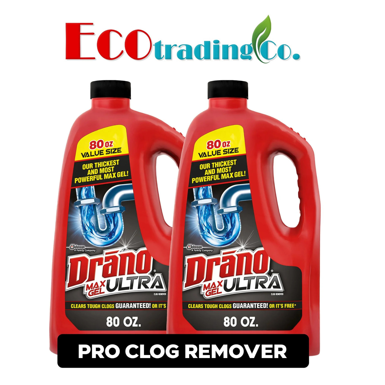 Drano Max Ultra Gel Drain Opener, 2 pk., 80 fl. oz each (160 fl oz)