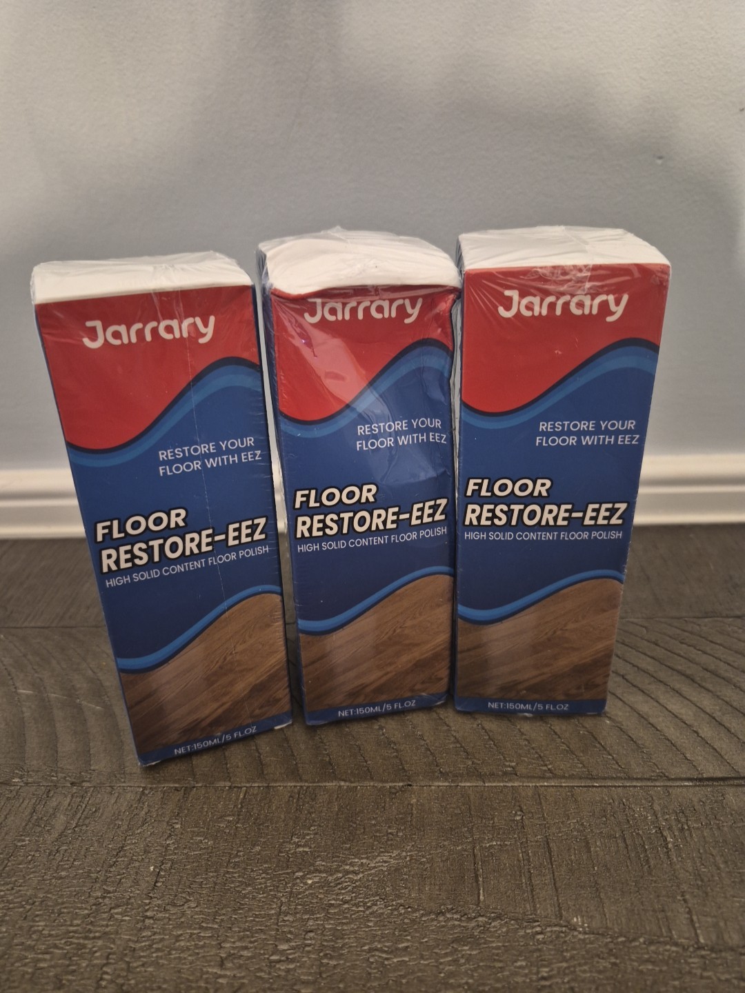 Floor Restore-eez 5fl oz High Solid Content Floor Polish By Jarrary Lot Of 3
