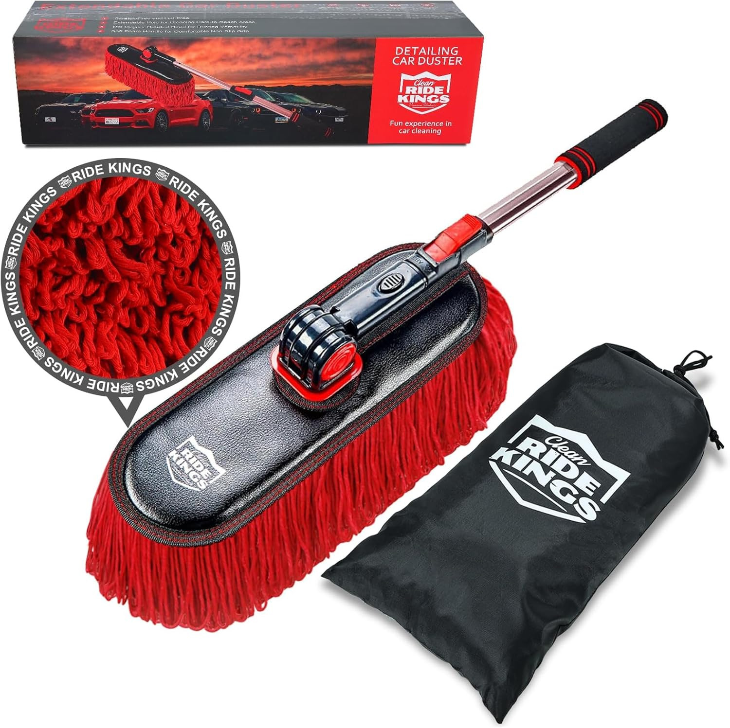 Car Duster Exterior Scratch Free,Soft Car Brush Kit for Truck,Suv,Rv and Motorcy