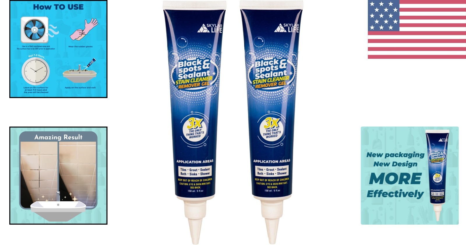 Fast-Acting Grout Whitener Gel – Easy Application for Kitchens & Bathrooms