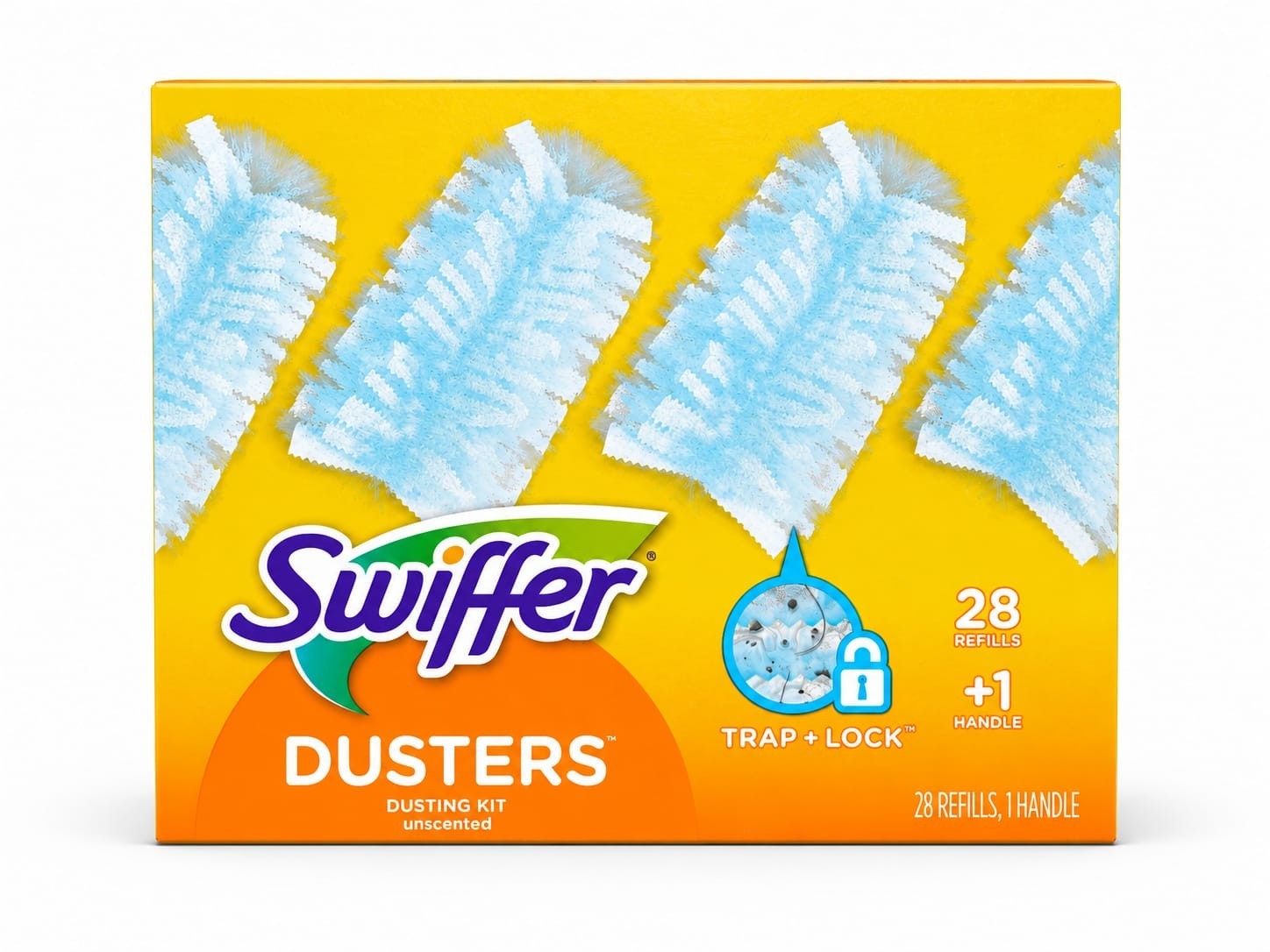 Swiffer Dusters Kit Multi-Surface Cleaning Unscented 28 Refills with Handle