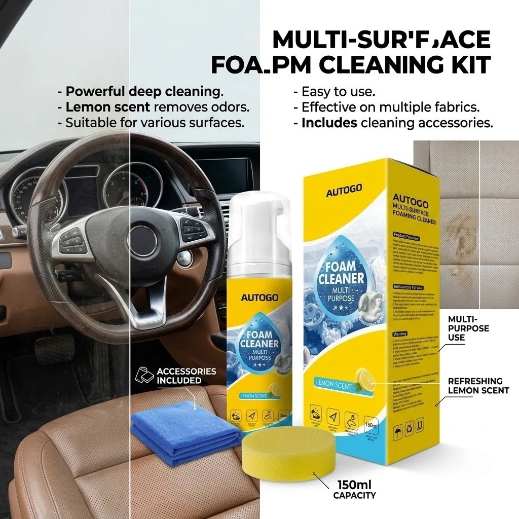 4-in-1 Multi-Enzyme Foam Cleaner,New Foam Cleaner Multi Purpose All-Purpose NEW