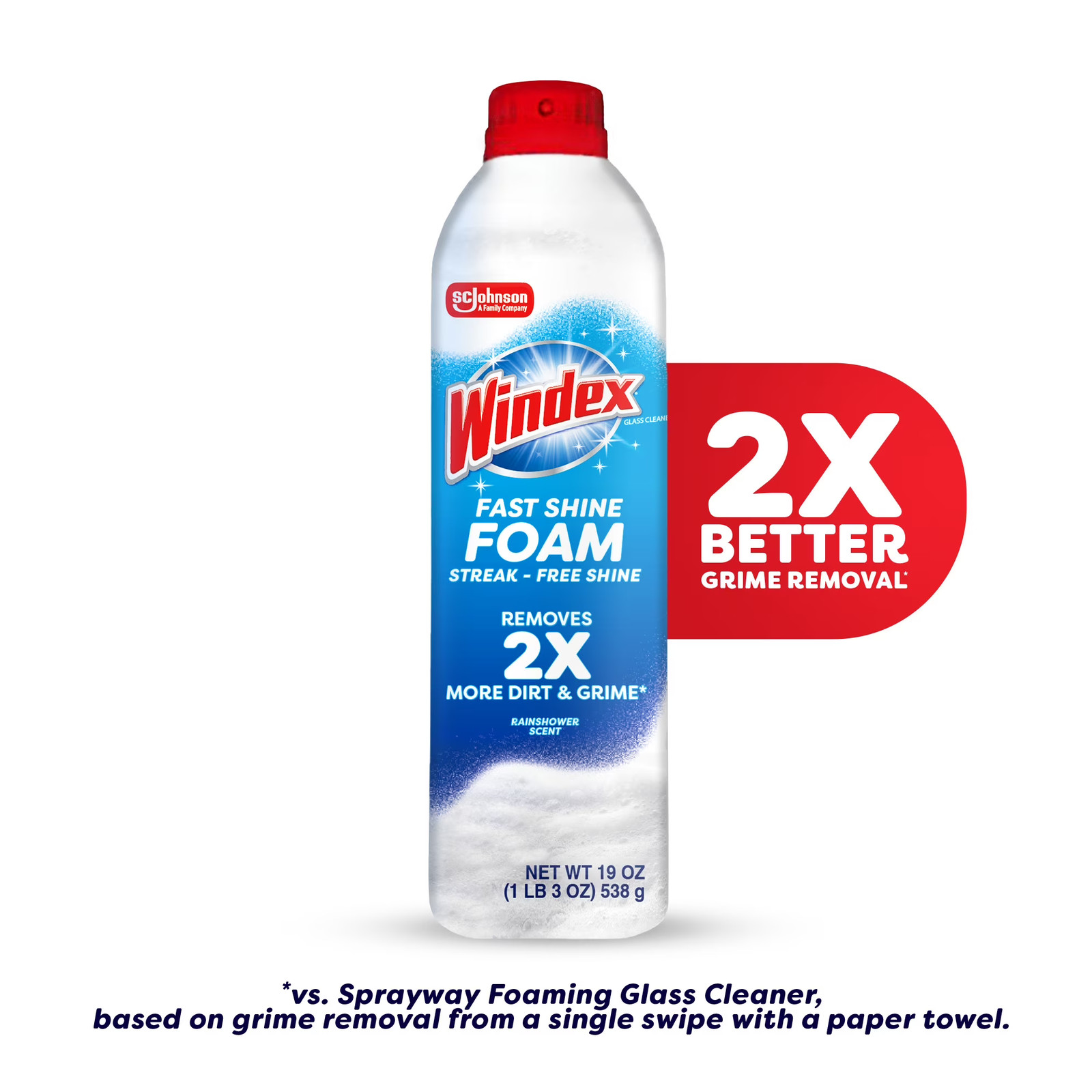 Fast Shine Foam Glass Window Mirror Cleaner NoDrip Aerosol