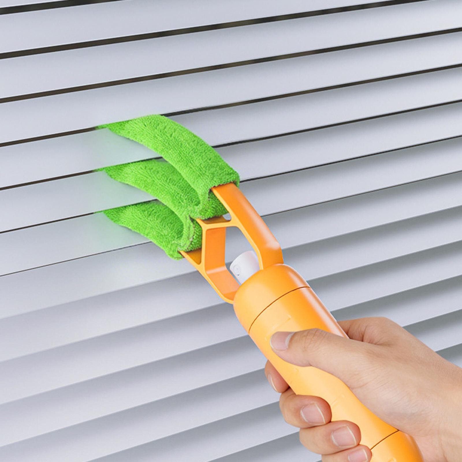 Carrot-Shaped Blind Cleaner Detachable with Microfiber Sleeve for Window AC Vent