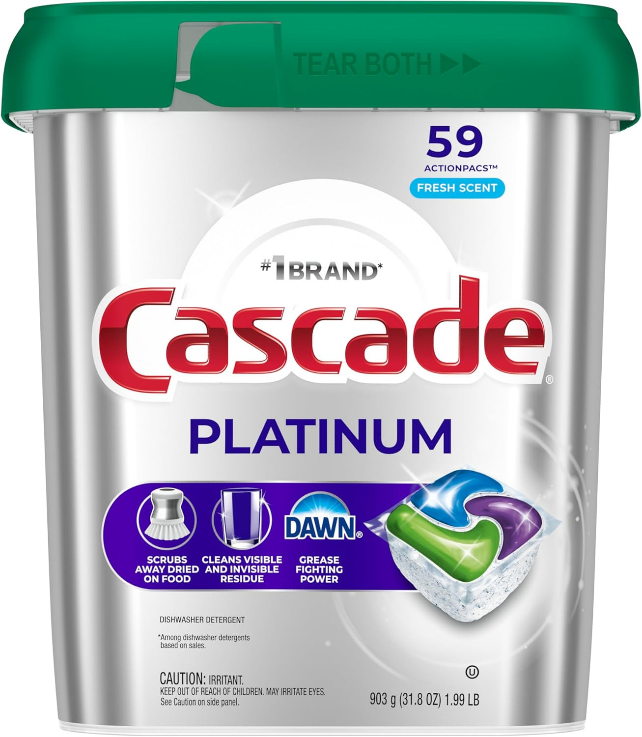 Platinum Dishwasher Pods, Dishwasher Detergent, Dish Detergent Soap, Fresh, 5…