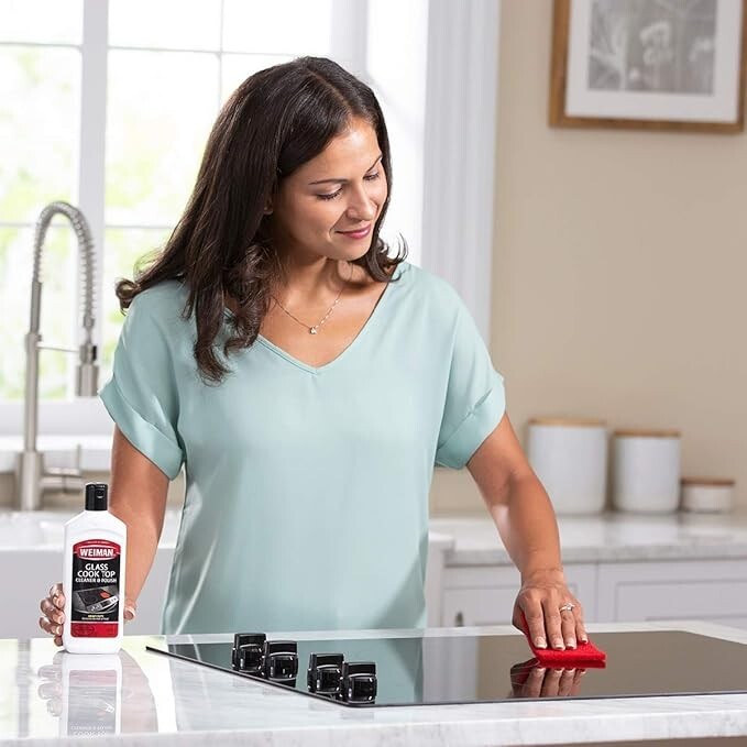 Weiman Glass Cooktop Heavy Duty Cleaner & Polish – Shines and Protects Glass/Cer