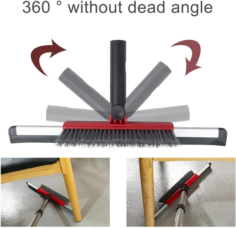 Floor Squeegee Scrubber Shower Squeegee with Grout Brush.14 Squeegee Broom and 5