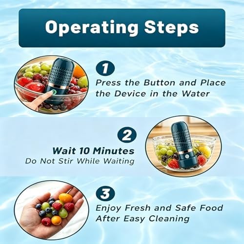 Produce Cleaner – Portable OH-ion Fruit & Vegetable Washer, Deep Cleans Produce,