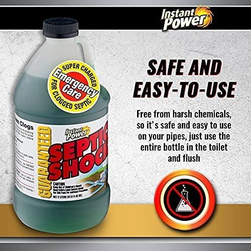 6PK Septic Shock Septic Tank Treatment Drain Cleaner Liquid Clog Remover