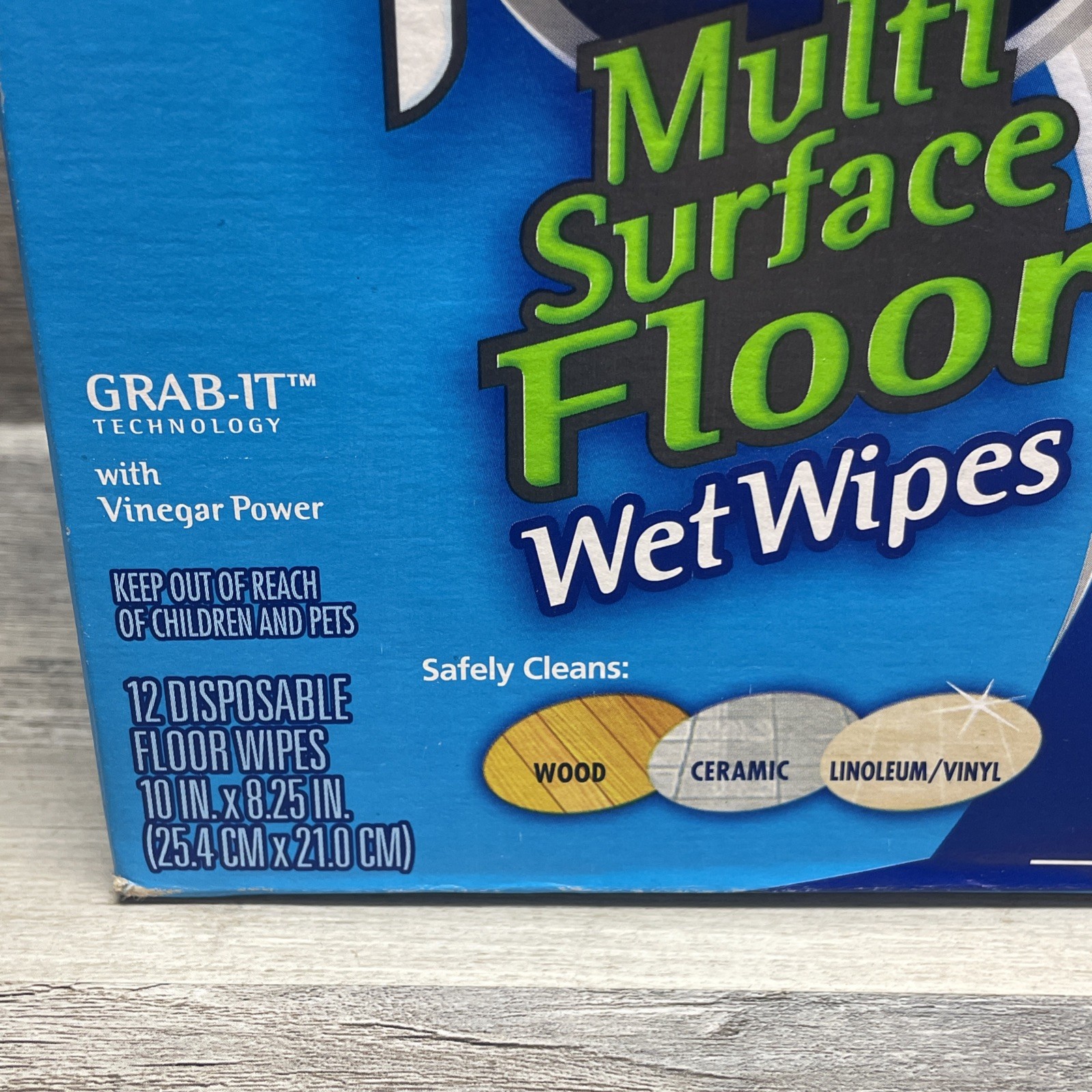 Pledge Grab It Multi Surface Floor Wet Wipes Box of 12 Discontinued New Sealed