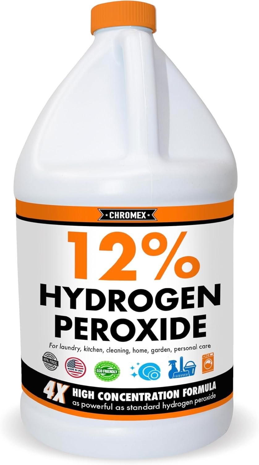 Hydrogen Peroxide 12% Food Grade, 4X Power Concentrated Solution – 1 Gallon