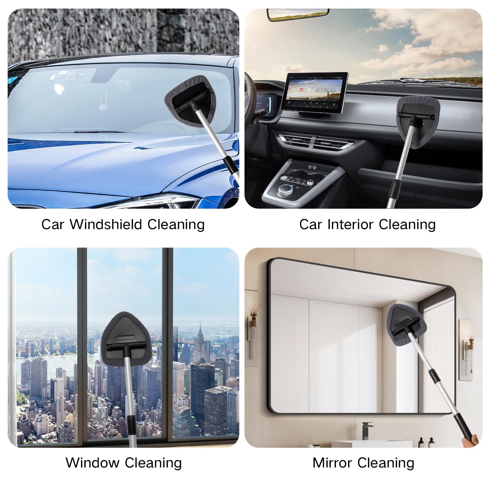 “10Piece Windshield Cleaner Tool Kit with Microfiber Pads & Spray Bottle”