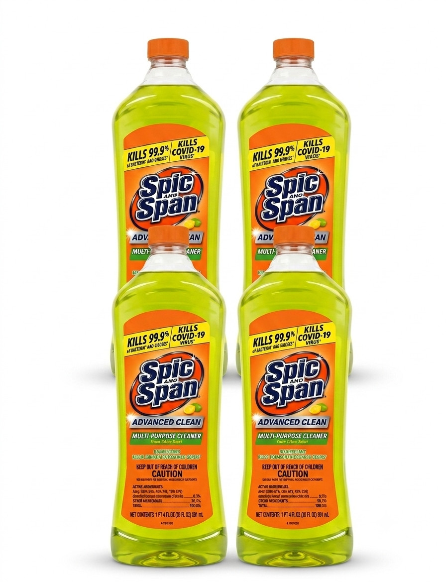 4 Pack Spic And Span Multi-purpose Cleaner Citrus Scent Liquid Floor Cleaner