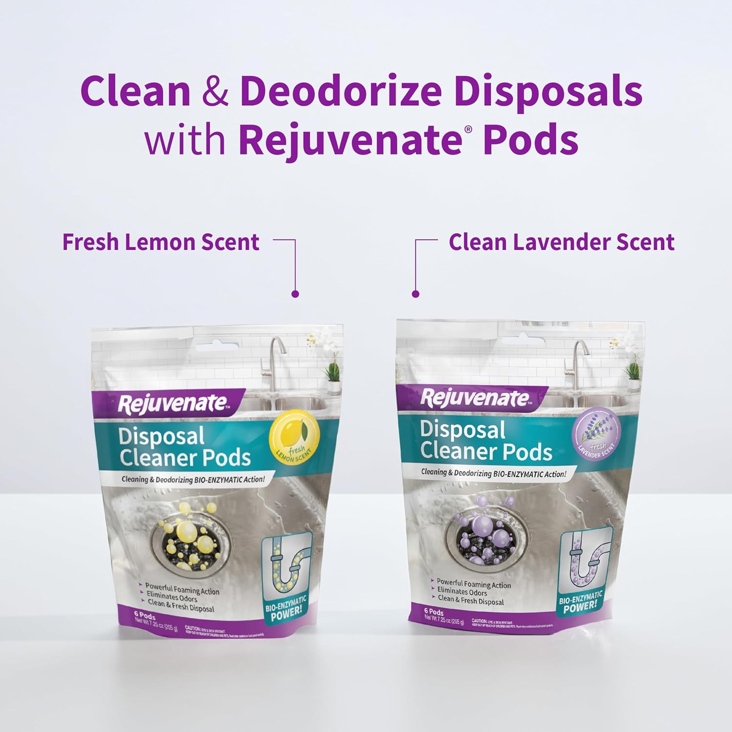 Garbage Disposal Cleaner Foaming Action 6 Pack Lavender