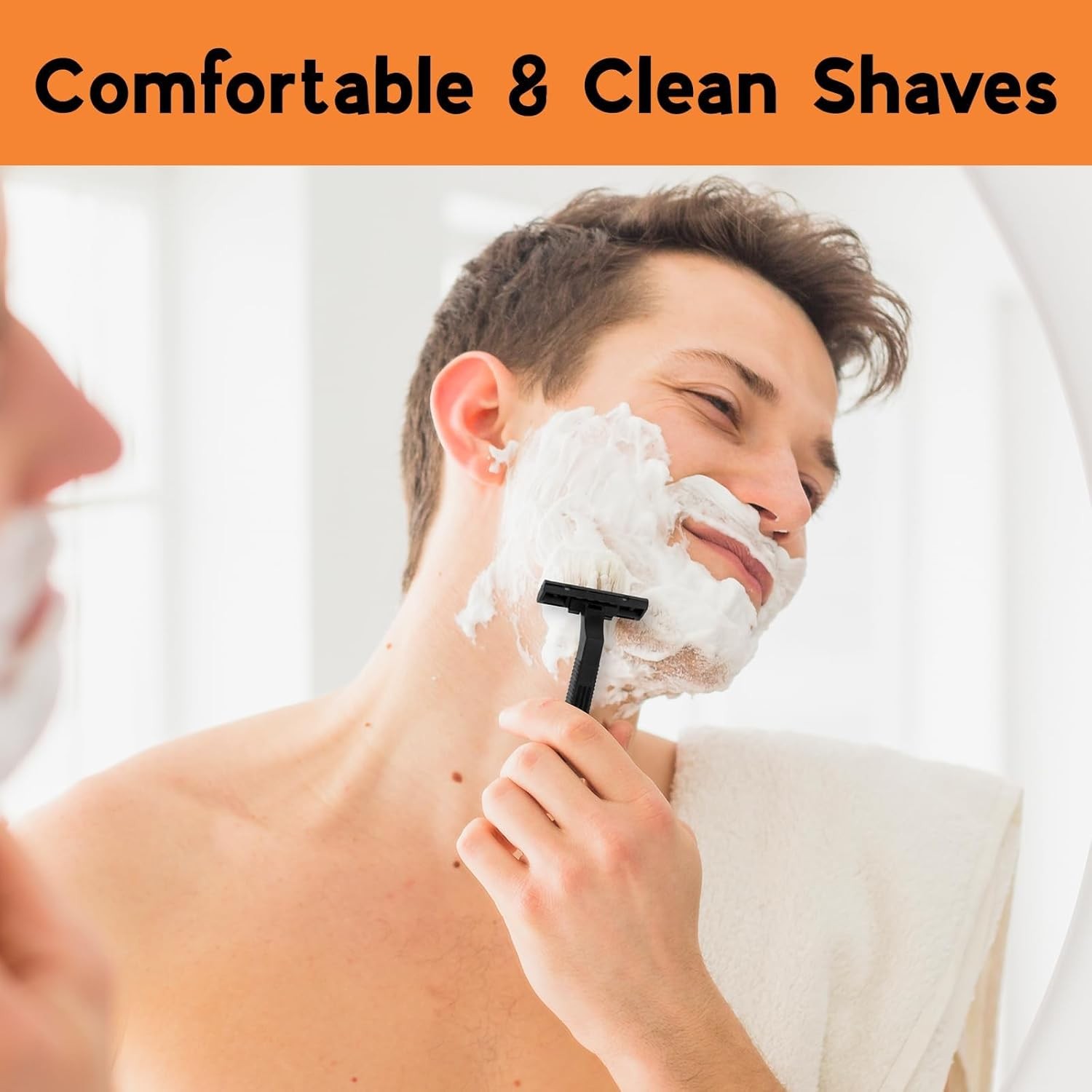 CXYARY 550 Pcs Twin Blade Disposable Razors With Clear Safety Cap, Shaving Raz