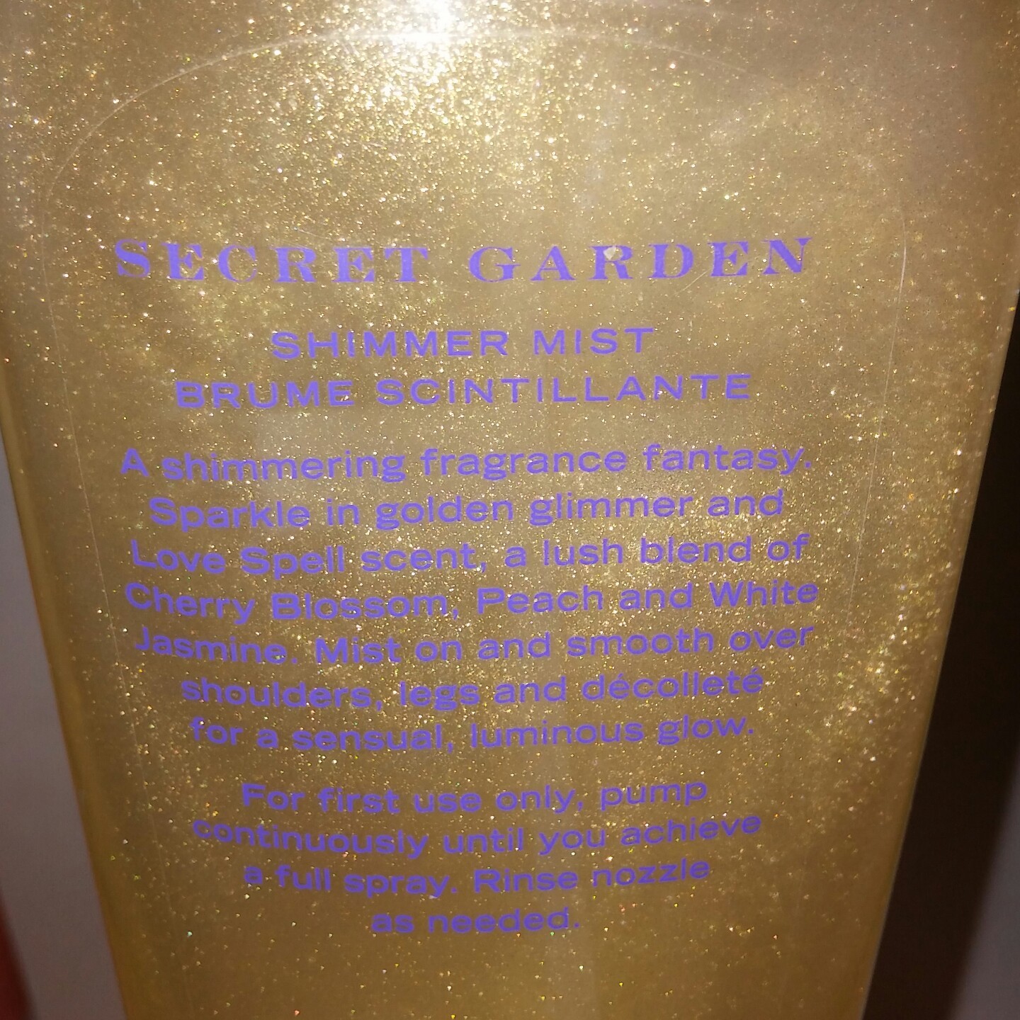 VICTORIA’S SECRET LOVE SPELL SHIMMER MIST 8.0 OZ. 237ML. SPARKLE GOLDEN GLIMMER