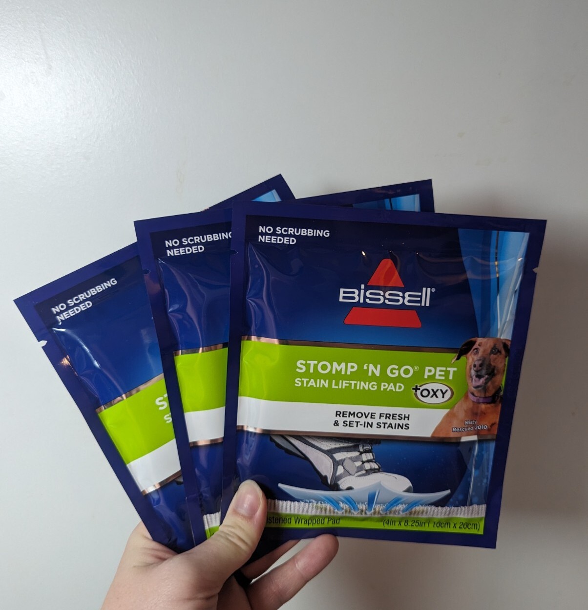 Brand New Bissell Stomp ‘n Go Pet Stain Lifting Pads Plus Oxy 3 Pack