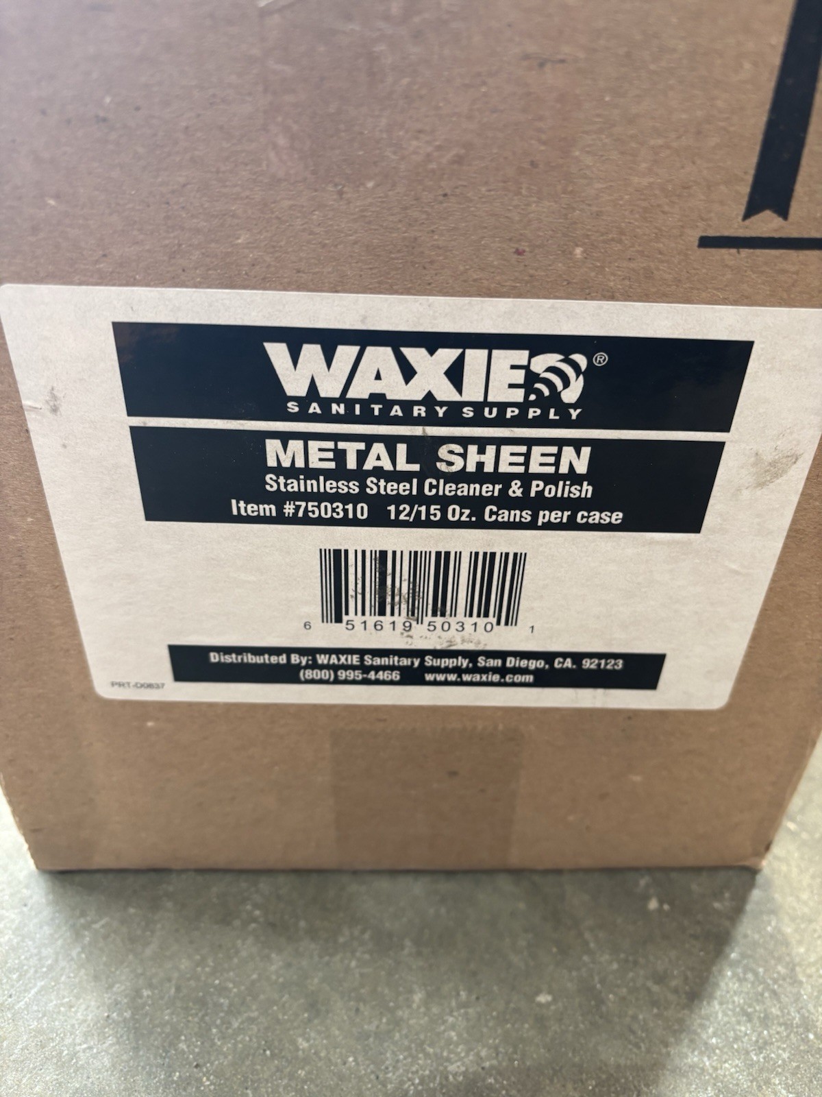 WAXIE Metal Sheen Stainless Steel Cleaner & Polish Case – 12/15 Oz. Cans