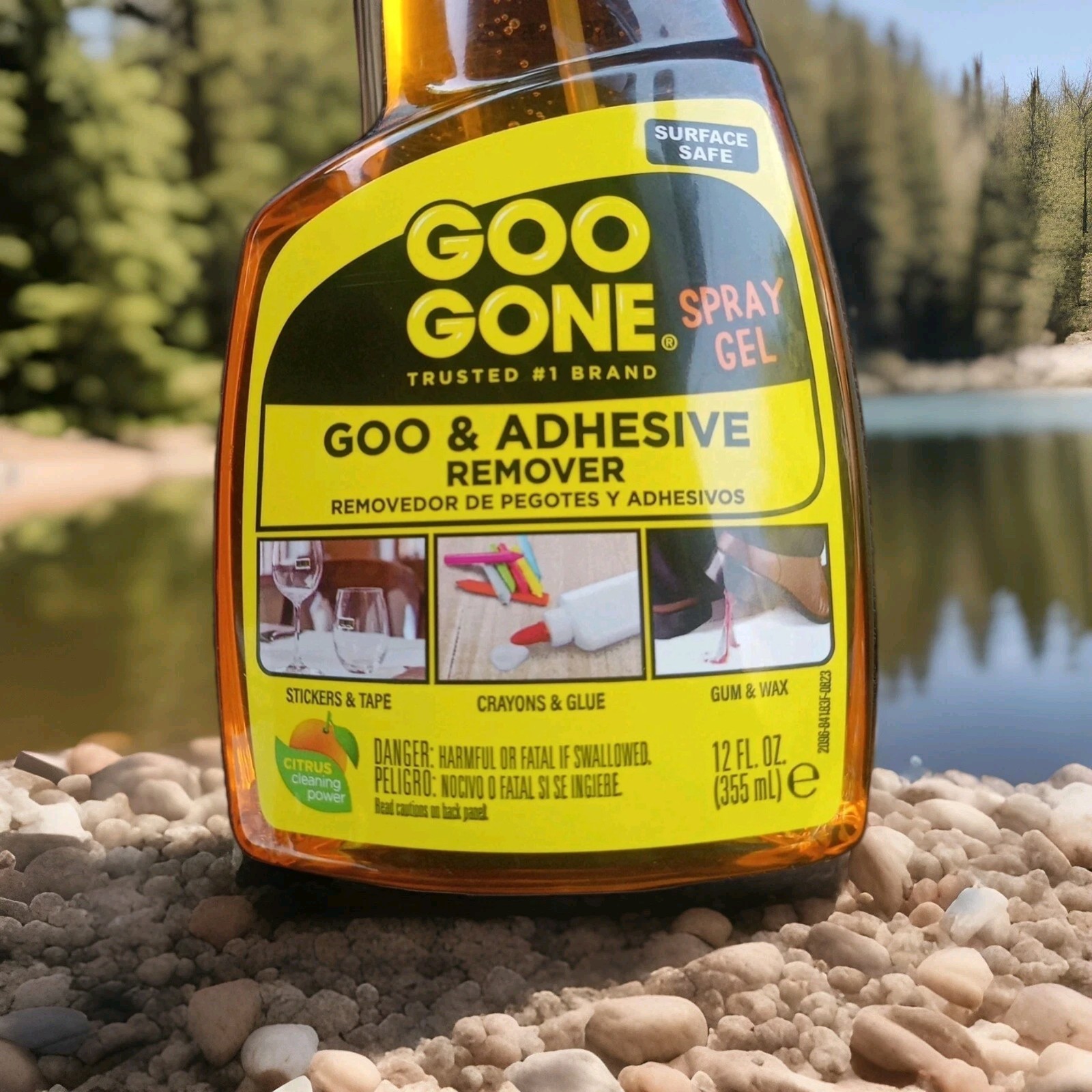 GOO GONE Spray Gel Original Goo&Adhesive Remover Fresh Citrus Surface Safe 12oz
