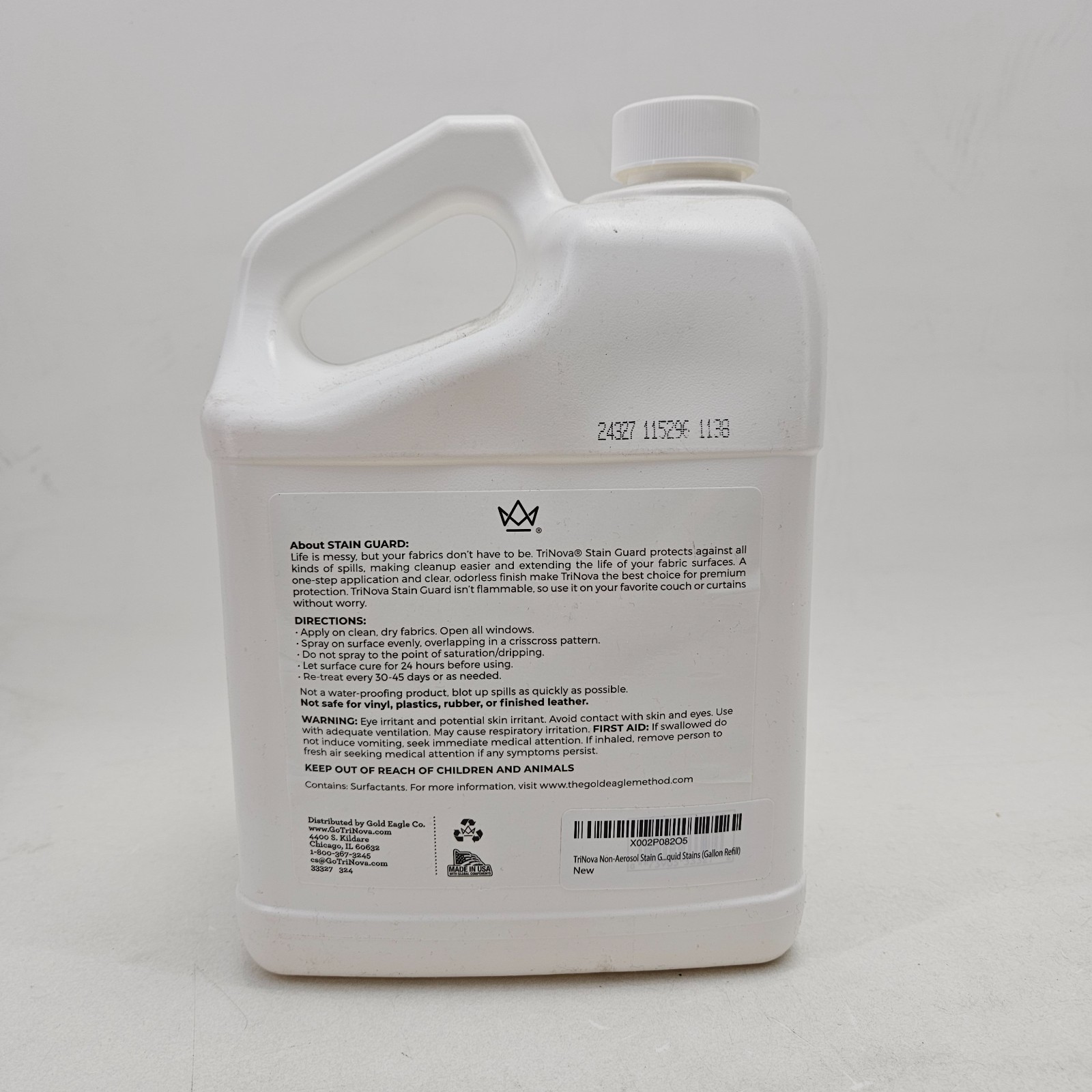 TriNova 1Gal Non-Aerosol Stain Guard Fabric Protection Spray for Upholstery USA