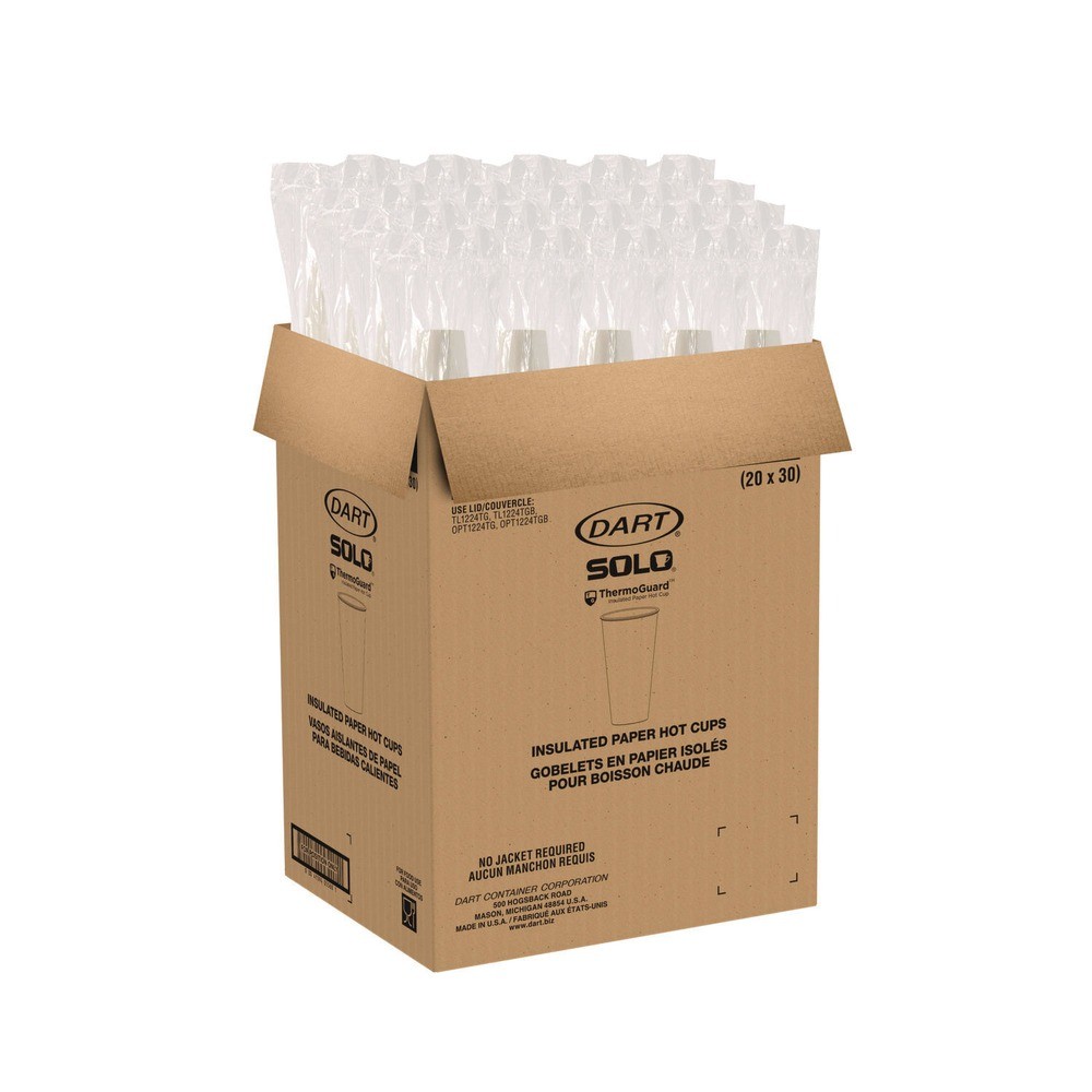 SOLO DWTG20W Thermoguard 20 oz Insulated Paper Hot Cups – WHT (600/CT) New