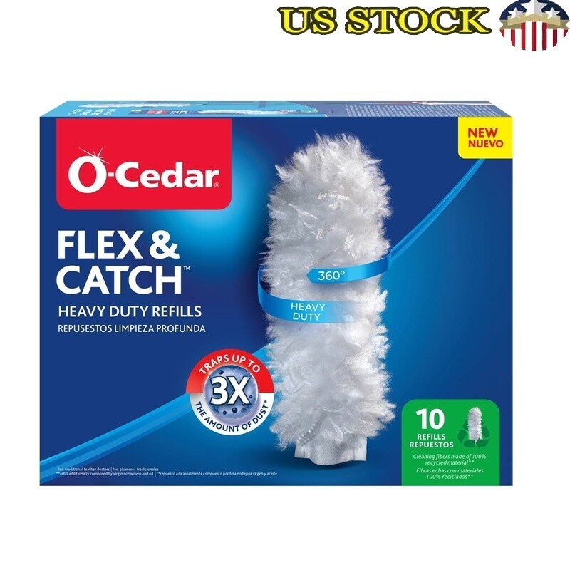 Heavy Duty Dusting Refills 10 Count Flex Catch Duster 3x More Dust Capture New