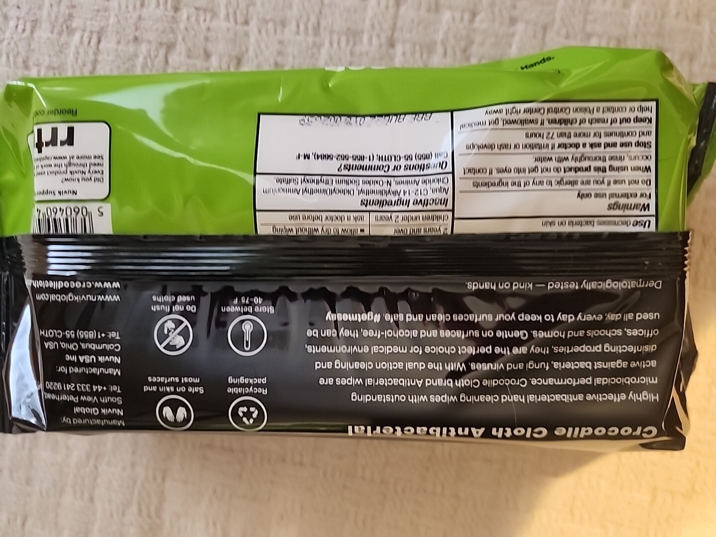 Crocodile Cloth Hand Wipes Cleans Cloths (8.6″ x 7.9″) – 1 Pack of 200