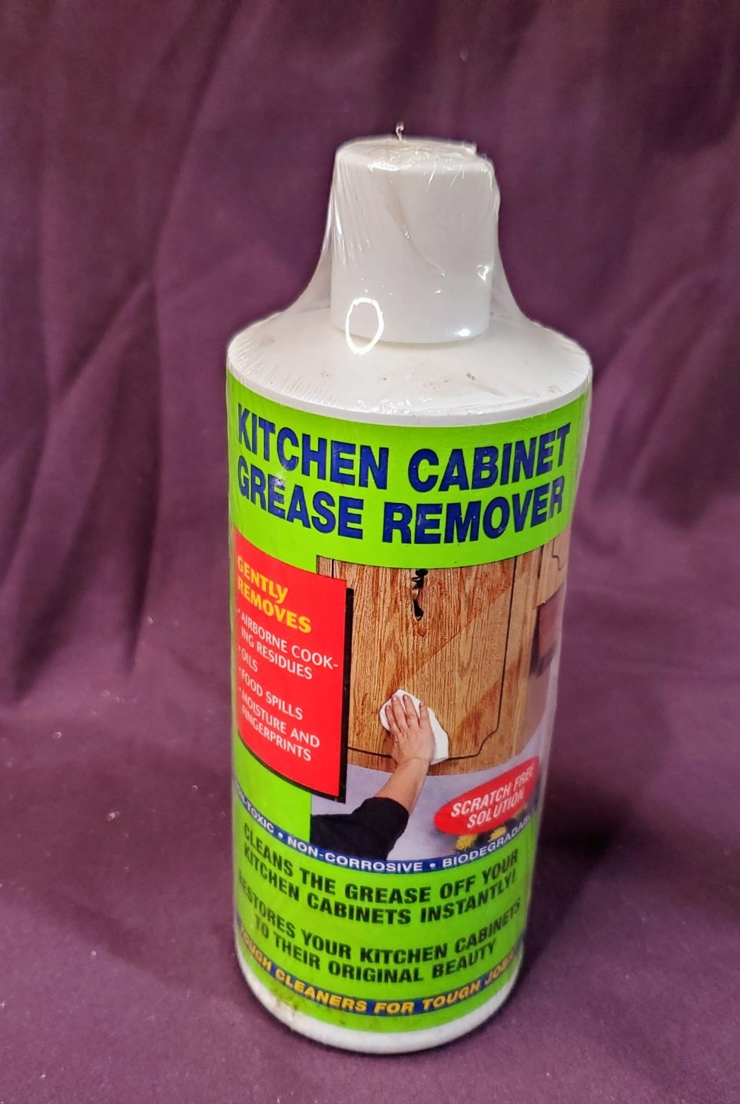 Kitchen Cabinet Grease Remover Non Toxic Non Corrosive 12 fl oz Scratch Free